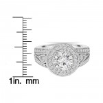 White Gold 2 3/4ct TDW Clarity Enhanced Diamond Engagement Ring - Handcrafted By Name My Rings™