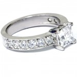 White Gold 2 ct TDW Princess Cut Clarity Enhanced Diamond Engagement Ring - Handcrafted By Name My Rings™