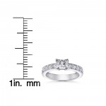 White Gold 2 ct TDW Princess Cut Clarity Enhanced Diamond Engagement Ring - Handcrafted By Name My Rings™