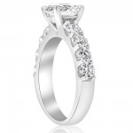 White Gold 3 1/10 ct TDW Diamond Clarity Enhanced Engagement Ring - Handcrafted By Name My Rings™
