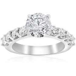 White Gold 3 1/10 ct TDW Diamond Clarity Enhanced Engagement Ring - Handcrafted By Name My Rings™