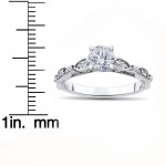 White Gold 3/4 ct TDW Diamond Vintage Engagement Ring - Handcrafted By Name My Rings™