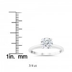 White Gold 3/4ct Round Cut Lab Grown Eco Friendly Diamond Solitaire Engagement Ring - Handcrafted By Name My Rings™
