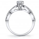 White Gold 3/4ct TDW Round Diamond Infinity Engagement Ring - Handcrafted By Name My Rings™