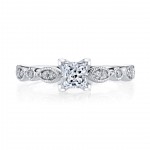 White Gold 3/4ct TDW Vintage Diamond Engagement Ring - Handcrafted By Name My Rings™