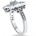 White Gold 5/8ct TDW Vintage Diamond Anniversary Ring - Handcrafted By Name My Rings™