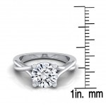 White Gold IGI-certified 1ct TDW Round Diamond Solitaire Engagement Ring - Handcrafted By Name My Rings™