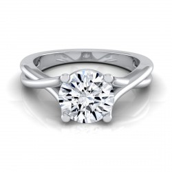 White Gold IGI-certified 1ct TDW Round Diamond Solitaire Engagement Ring - Handcrafted By Name My Rings™