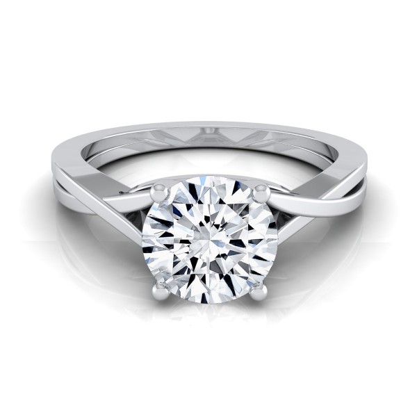 White Gold IGI-certified 1ct TDW Round Diamond Solitaire Engagement Ring With Cathedral Setting - Handcrafted By Name My Rings™