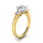 Gold 1 1/4ct TDW Round Diamond 3-Stone Engagement Ring - Handcrafted By Name My Rings™