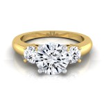 Gold 1 1/4ct TDW Round Diamond 3-Stone Engagement Ring - Handcrafted By Name My Rings™