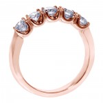14k/Rose Gold 1ct TDW Split Prong Diamond Anniversary Wedding Ring - Handcrafted By Name My Rings™