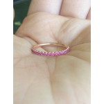 Rose Gold Pink Sapphire Full Eternity Ring With Birthstone - Handcrafted By Name My Rings™