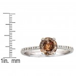 White Gold 1 1/10ct TDW Brown and White Diamond Engagement Ring - Handcrafted By Name My Rings™