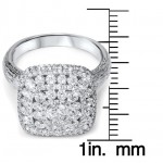 White Gold 2 5/8ct TDW Vintage Diamond Ring - Handcrafted By Name My Rings™