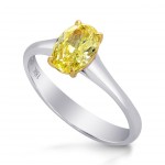 White and Gold 1 1/10ct TDW Yellow Diamond Engagement Solitaire Ring - Handcrafted By Name My Rings™