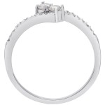 2Be Bonded Together, 1/4ct Two Diamond Plus Pave Ring In White Gold - Handcrafted By Name My Rings™
