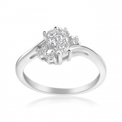 White Gold 1/3ct TDW 2-stone Forever Ring - Handcrafted By Name My Rings™