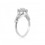 White Gold 2/5ct TDW Diamond Cluster Ring - Handcrafted By Name My Rings™