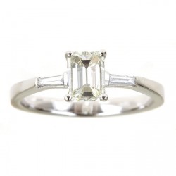 Anika and August White Gold 1 1/10ct TDW Emerald Diamond Ring - Handcrafted By Name My Rings™