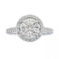 Anika and August White Gold 1ct TDW Diamond Ring - Handcrafted By Name My Rings™