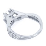 White Gold 1 1/4ct TDW Diamond Criss Cross Pave Engagement Ring - Handcrafted By Name My Rings™
