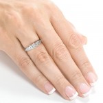White Gold 1ct TDW Princess Diamond Ring - Handcrafted By Name My Rings™