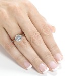White Gold 1 1/10ct TDW Diamond Milgrain Beaded Knife Edge Ring - Handcrafted By Name My Rings™