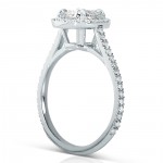 White Gold 1 1/3ct TDW Cushion-cut Diamond Halo Engagement Ring - Handcrafted By Name My Rings™