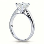White Gold 1 1/5ct Radiant Moissanite Solitaire 4-prong Engagement Ring - Handcrafted By Name My Rings™