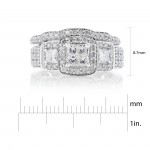 White Gold 1 1/6ct TDW Diamond Bridal Ring Set - Handcrafted By Name My Rings™