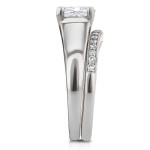 White Gold 1 1/6ct TDW Round Diamond Solitaire and Diamond Wedding Band Brida - Handcrafted By Name My Rings™