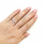 White Gold 1/2ct Solitaire Diamond Petite Engagement Ring - Handcrafted By Name My Rings™