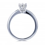 White Gold 1/2ct Solitaire Diamond Petite Engagement Ring - Handcrafted By Name My Rings™