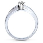 White Gold 1/4ct TDW Marquise Diamond Engagement Ring - Handcrafted By Name My Rings™