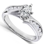 White Gold 1ct TDW Marquise Diamond Engagement Ring - Handcrafted By Name My Rings™