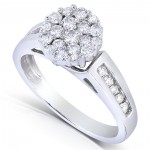 White Gold 3/4ct TDW Multi Stone Round Diamond Ring - Handcrafted By Name My Rings™