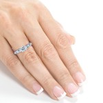 White Gold 3/5ct TDW Diamond Filigree Milgrain Engagement Ring - Handcrafted By Name My Rings™