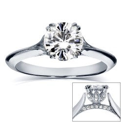 White Gold Certified 1 1/10ct Diamond Eco-Friendly Lab Grown Diamond Tulip Bu - Handcrafted By Name My Rings™