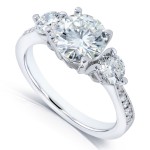 White Gold Certified 1 3/5ct TDW Diamond Eco-Friendly Lab Grown Diamond Three - Handcrafted By Name My Rings™