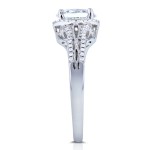 White Gold Certified Oval 7/8ct TDW Diamond Engagement Ring - Handcrafted By Name My Rings™