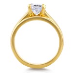 Gold 1 1/10ct Cushion Moissanite Classic Solitaire Bridal Set - Handcrafted By Name My Rings™