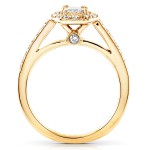 Gold 5/8ct TDW Asscher Diamond Halo Bridal Set - Handcrafted By Name My Rings™
