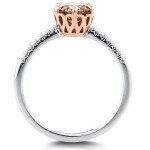 Two Tone Gold 1 1/8ct TDW Champagne Brown and White Diamond Ring - Handcrafted By Name My Rings™