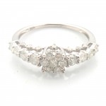 Attractive 0.81ct Round Brilliant Cut Real Natural Diamond Designer Engagement Ring - Handcrafted By Name My Rings™