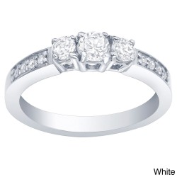 Gold 1/2ct TDW 3-Stone Round Diamond Ring - Handcrafted By Name My Rings™