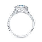 1 1/5ct TDW Cluster Blue Diamond Braided Bridal Ring Set - Handcrafted By Name My Rings™