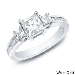 Gold 1 1/2ct TDW Certified Diamond Engagement Ring - Handcrafted By Name My Rings™