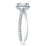 Gold 1 1/2ct TDW Certified Diamond Halo Engagement Ring - Handcrafted By Name My Rings™