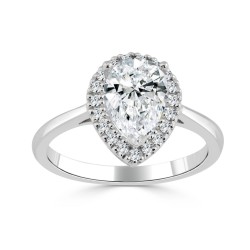 Gold 1 1/2ct TDW Pear-Shape Diamond Engagement Ring - Handcrafted By Name My Rings™